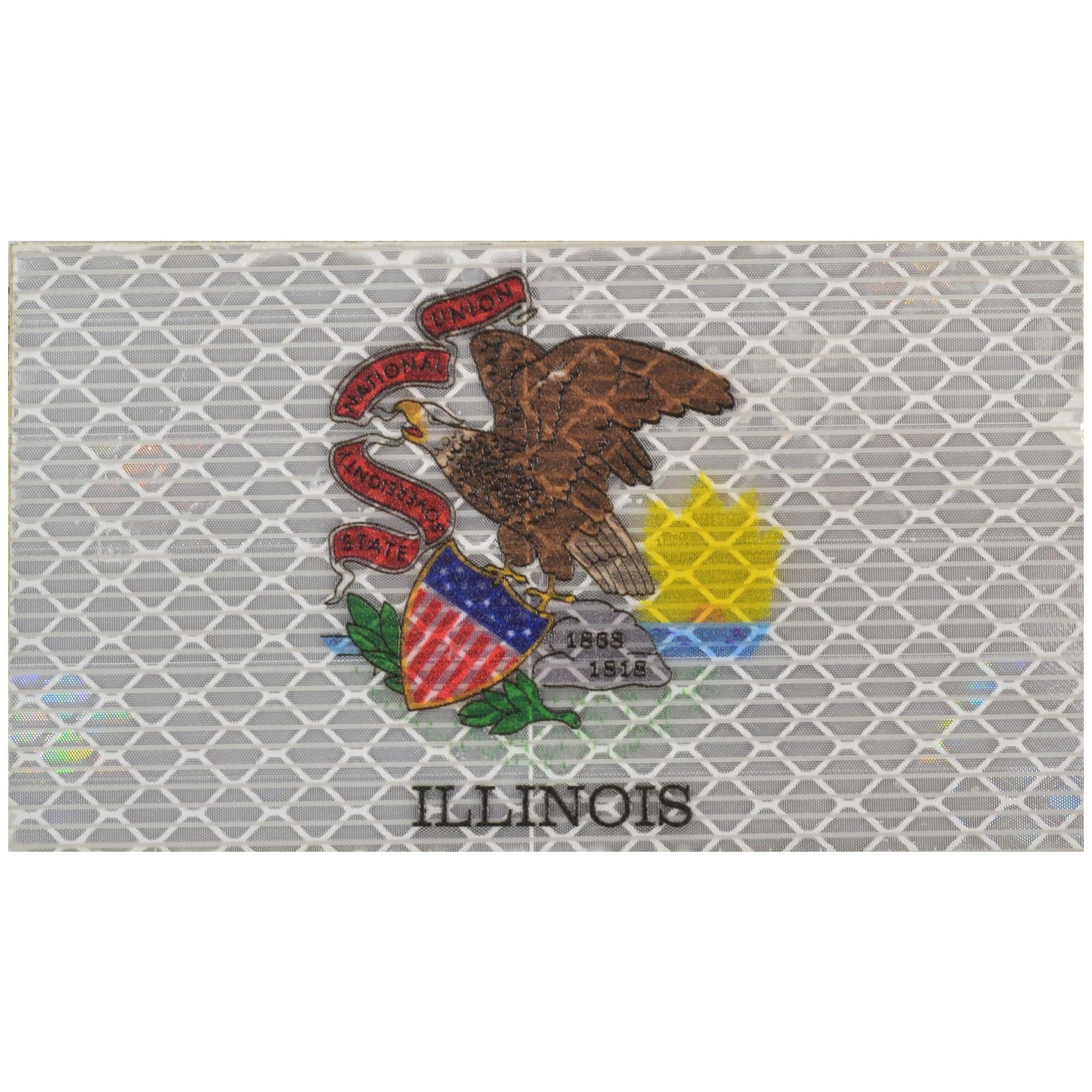 Tactical Gear Junkie Patches Reflective Illinois State Flag - 2x3.5 Patch
