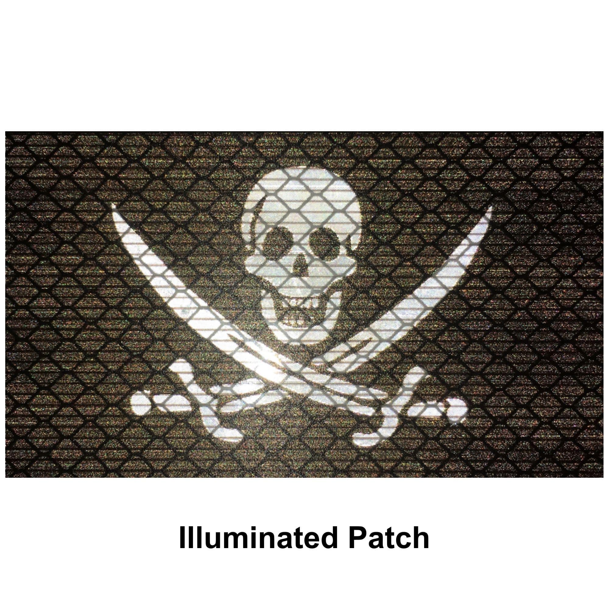 Tactical Gear Junkie Patches Reflective Jolly Roger Pirate Flag - 2x3.5 Patch