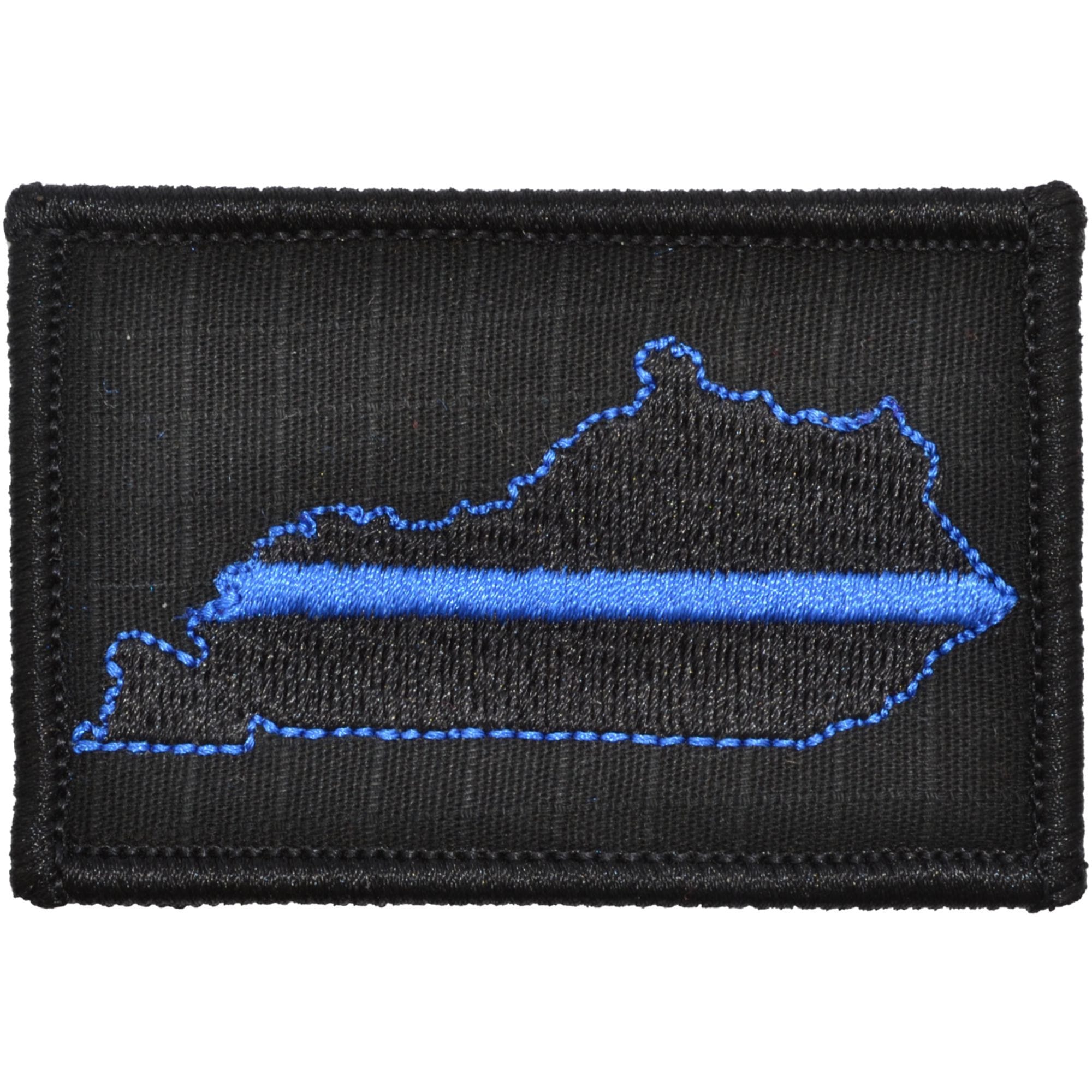 Tactical Gear Junkie Patches Black Kentucky State - Thin Blue Line - 2x3 Patch