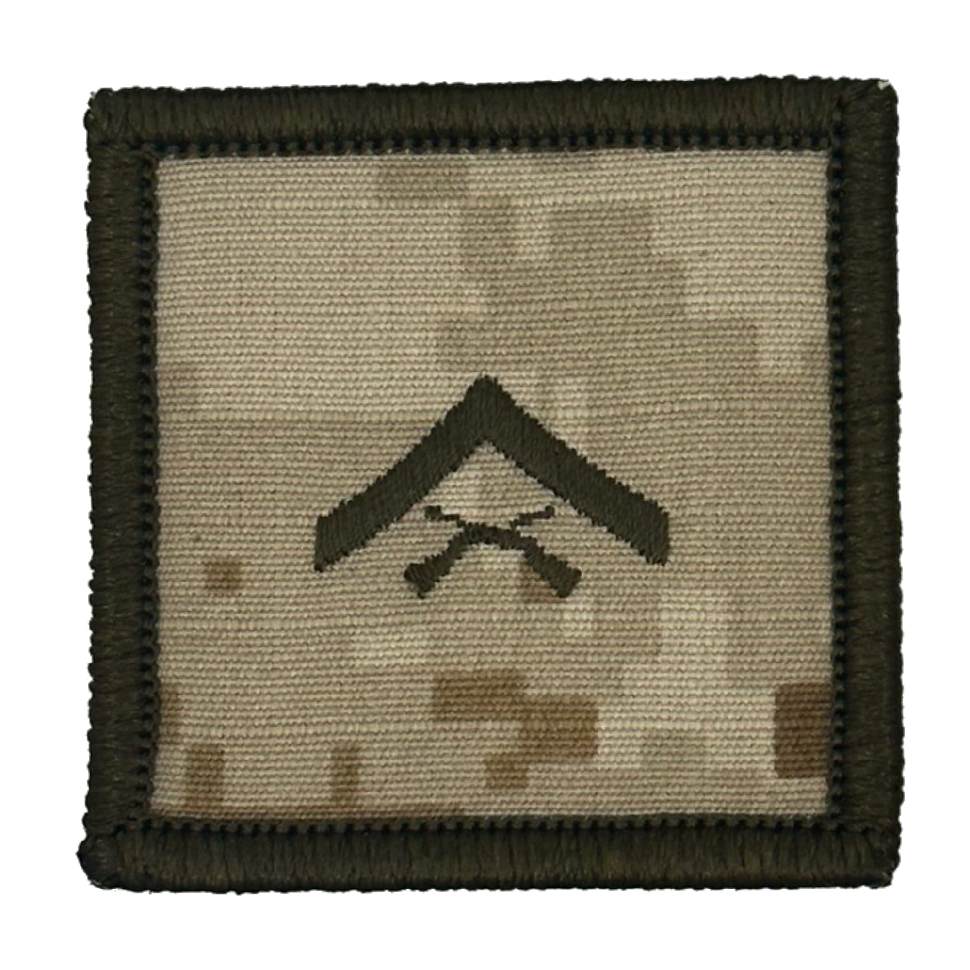 Tactical Gear Junkie Patches MARPAT Desert / Lance Corporal USMC Rank Insignia - 2x2 Patch