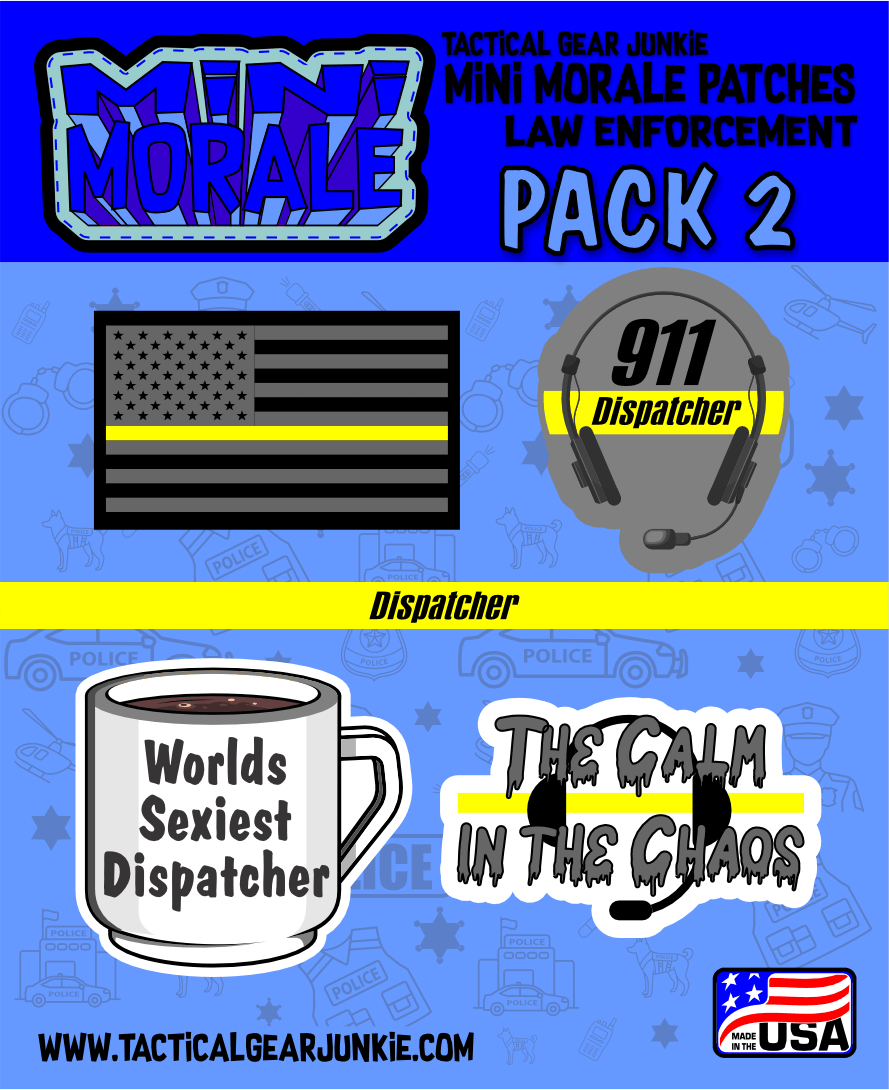 Tactical Gear Junkie Mini Morale - Police (Dispatcher) Patch Pack 2