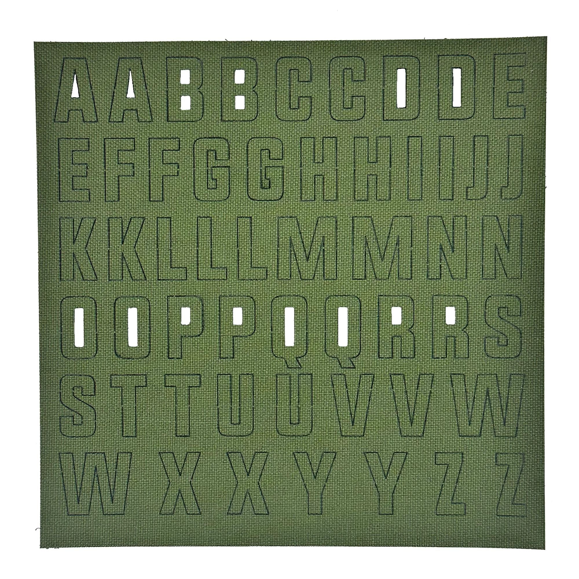Tactical Gear Junkie Patches Olive Drab CORDURA® Alphabet Letters Patch Pack - CORDURA