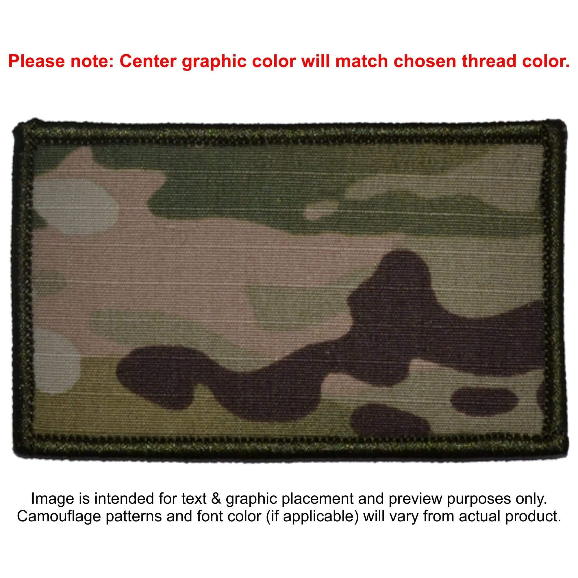 Leather Plate Carrier Flak Patch 2.25 X 4 Embroidered Patch on Hand  Polished Leather With Iron on Backing 