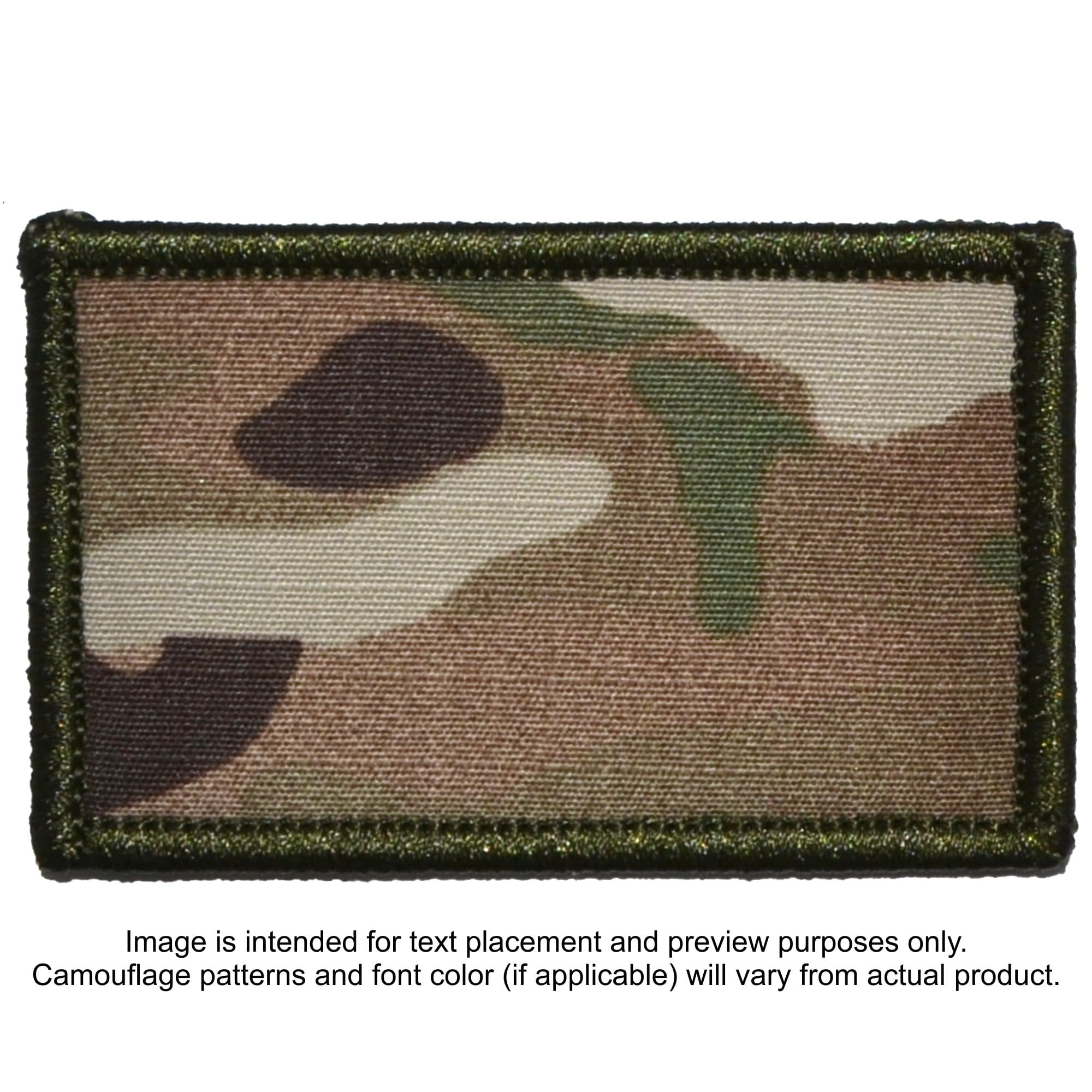 Custom Text Military 2x3 inch Patch. Your Text.