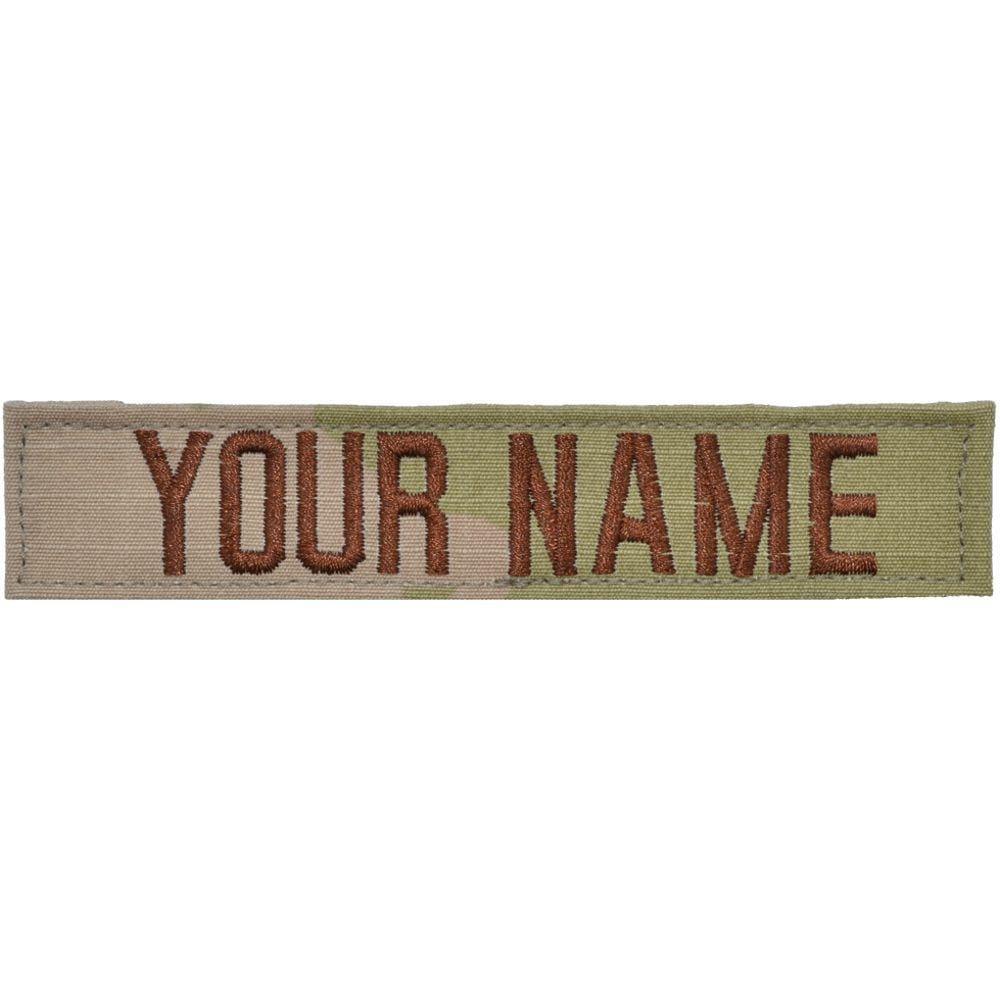 2pc Custom Air Force Name Tape Set | OCP 3-Color With Hook Fastener Backing