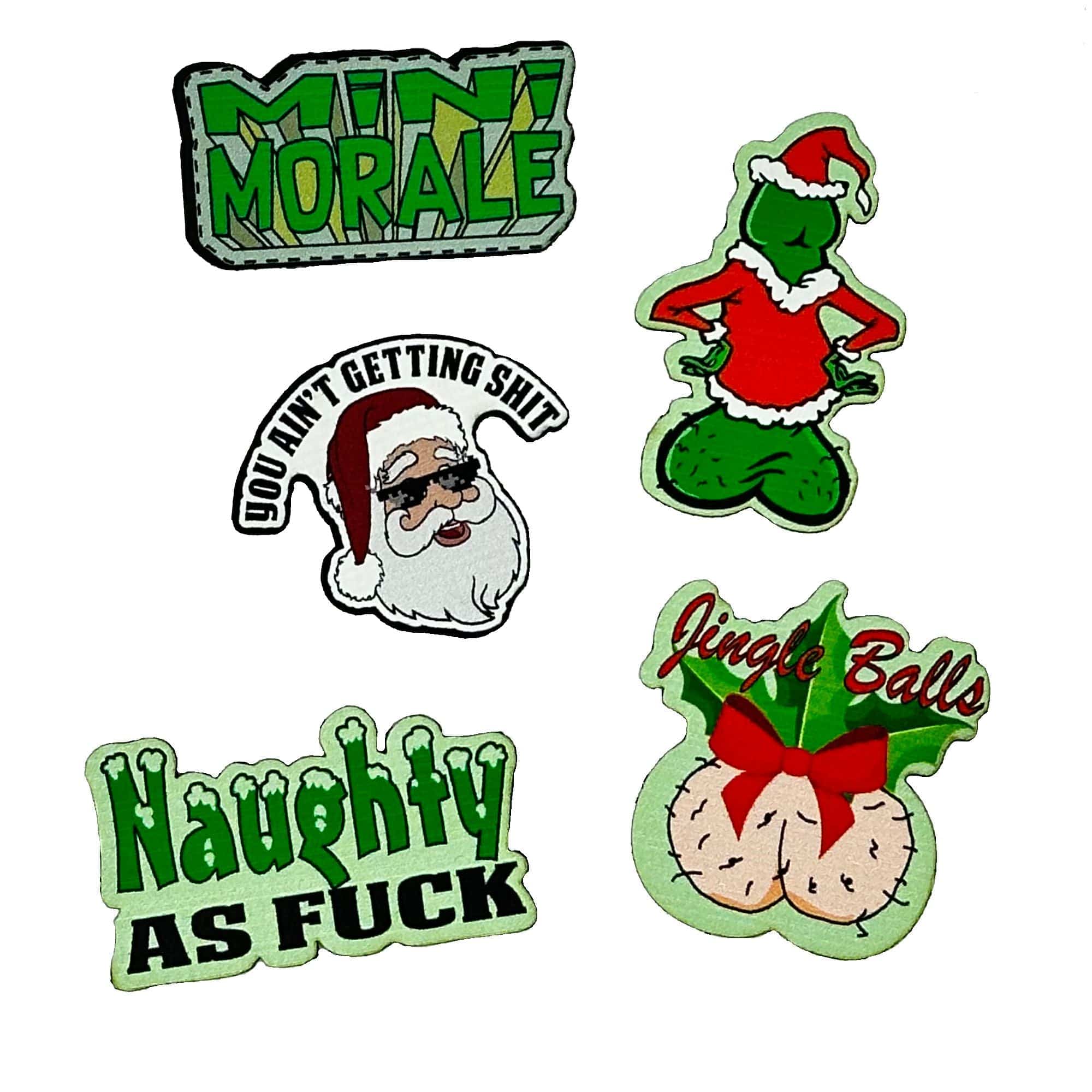 Tactical Gear Junkie Patches Mini Morale - Christmas Naughty Patch Pack 1
