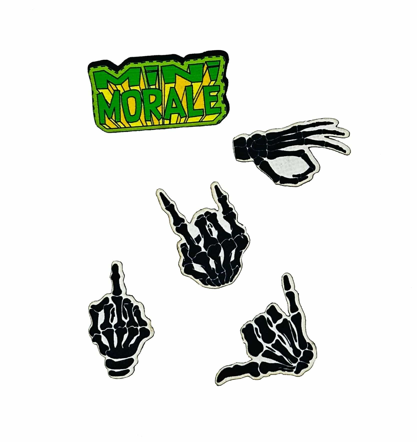Tactical Gear Junkie Mini Morale - Skeleton Hands Patch Pack 1