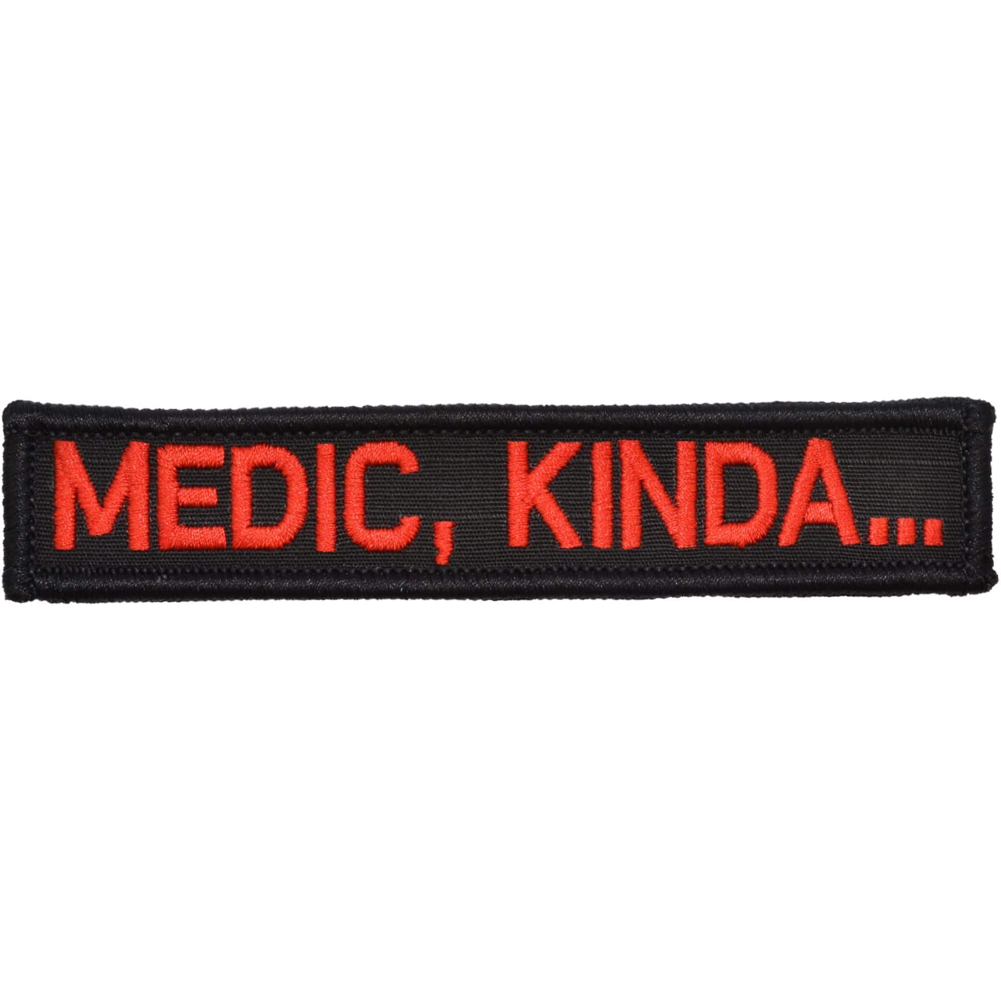 Tactical Gear Junkie Patches Black w/ Red Medic, Kinda... - 1x5 Patch