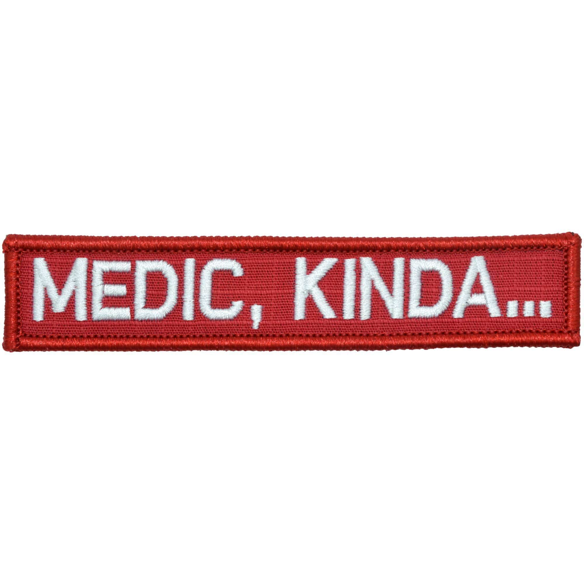 Medic, Kinda - 1x5 Patch Black w/ Red | Tactical Gear Junkie