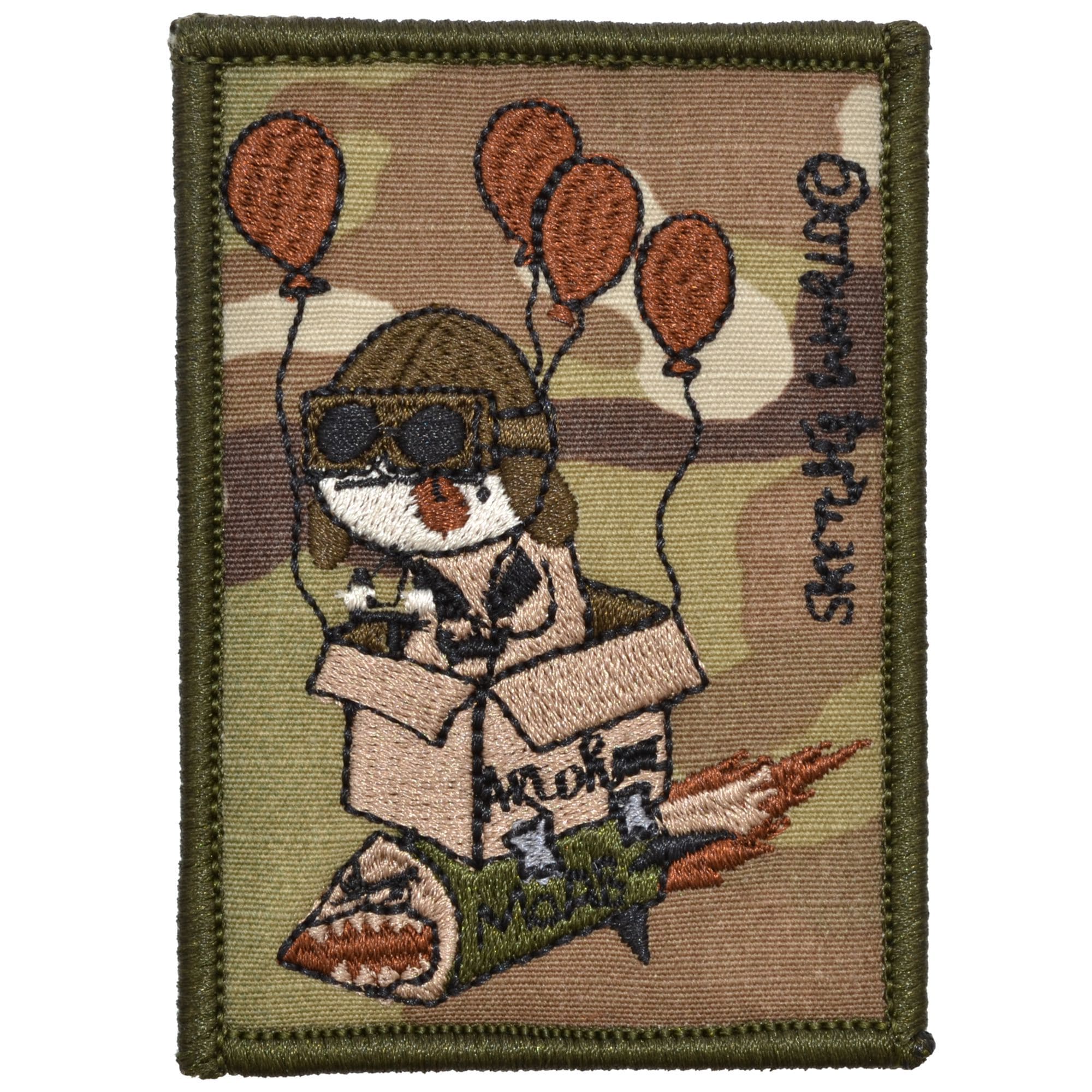 Tactical Gear Junkie Patches MultiCam Sketch's World © USAF MOAB - 3.5 Tall x 2.5 Wide Patch