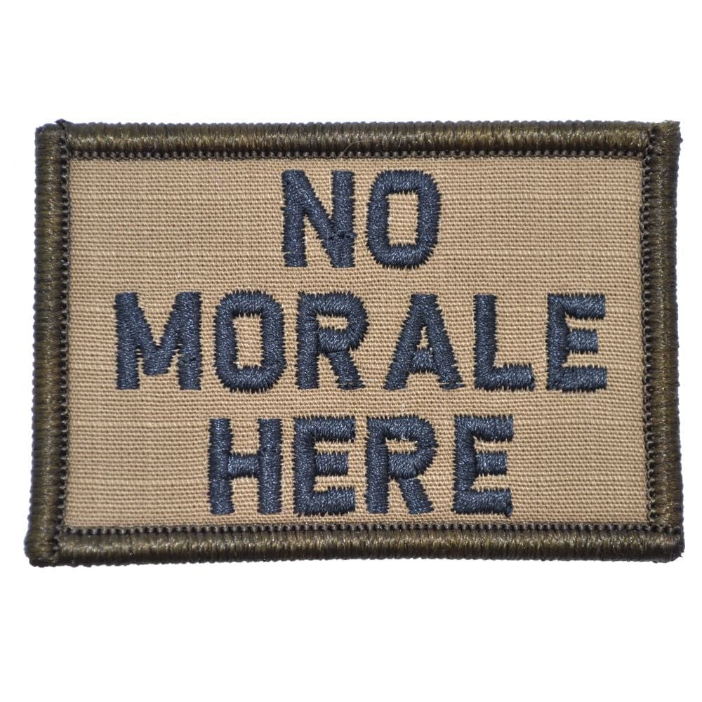Tactical Gear Junkie Patches Coyote Brown w/ Black No Morale Here - 2x3 Patch