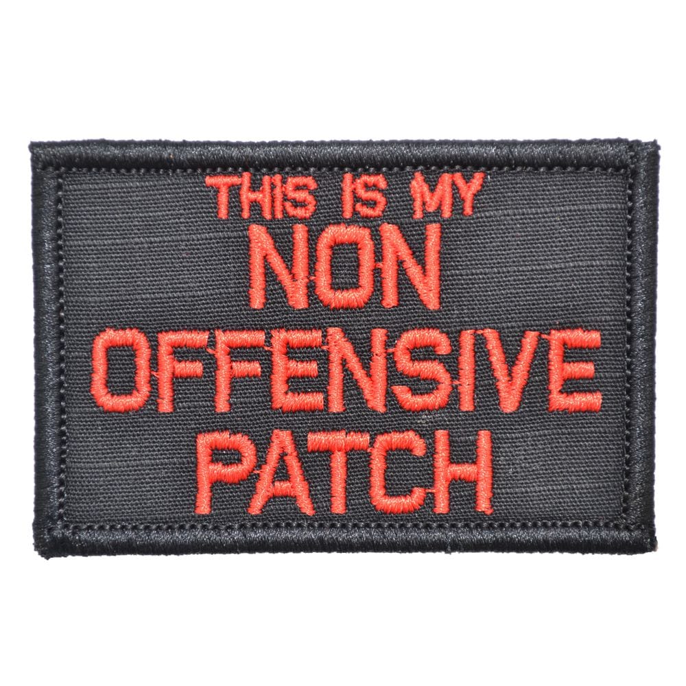 Tactical Gear Junkie Patches Black w/ Red This Is My Non Offensive Patch - 2x3 Patch