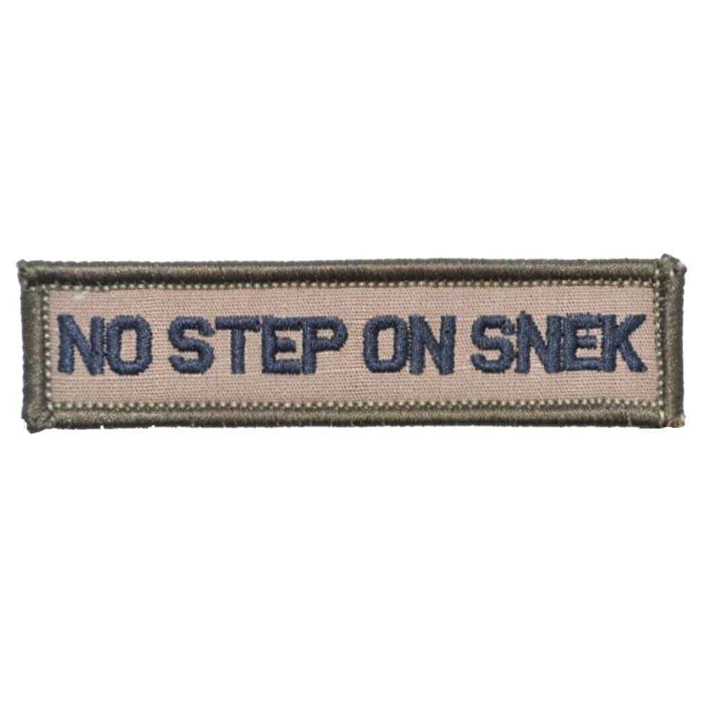 Tactical Gear Junkie Patches Coyote Brown w/ Black No Step On Snek - 1x3.75 Patch