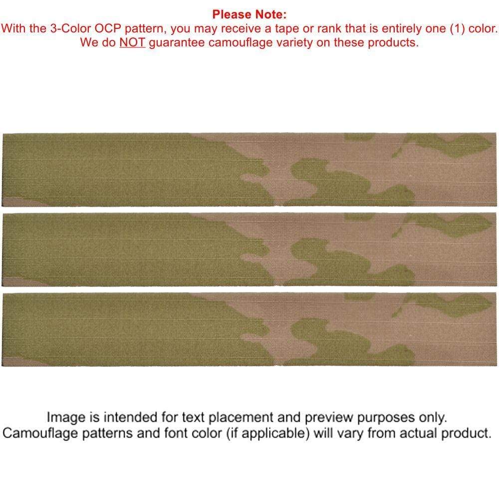 Tactical Gear Junkie Name Tapes Black 3 Piece Custom Army Name Tape Set - SEW ON - 3-Color OCP