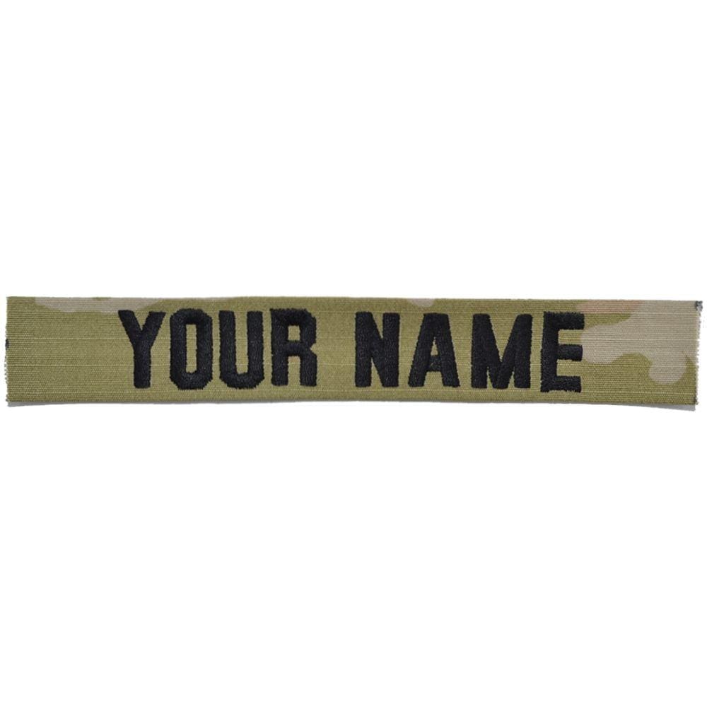 Tactical Gear Junkie Name Tapes Black Single Custom Army Name Tape - SEW ON - 3-Color OCP
