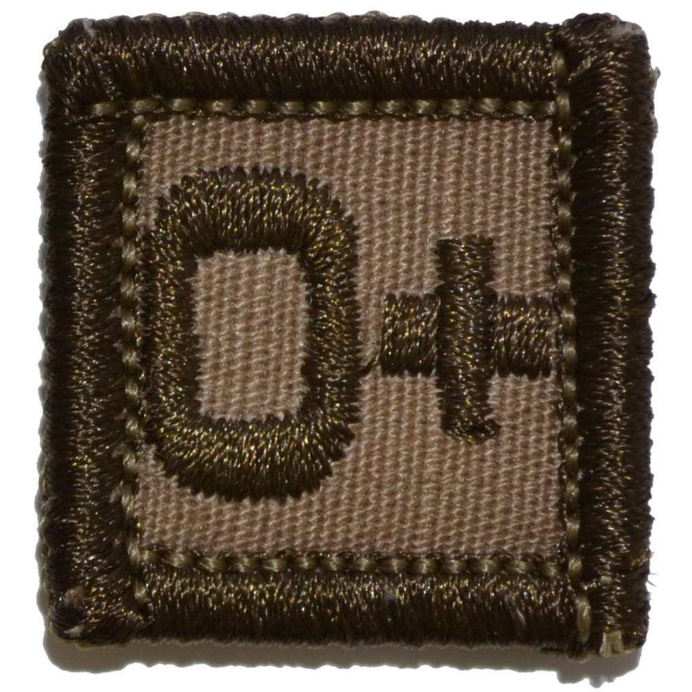 Tactical Gear Junkie Patches Coyote Brown Blood Type - 1x1 Patch