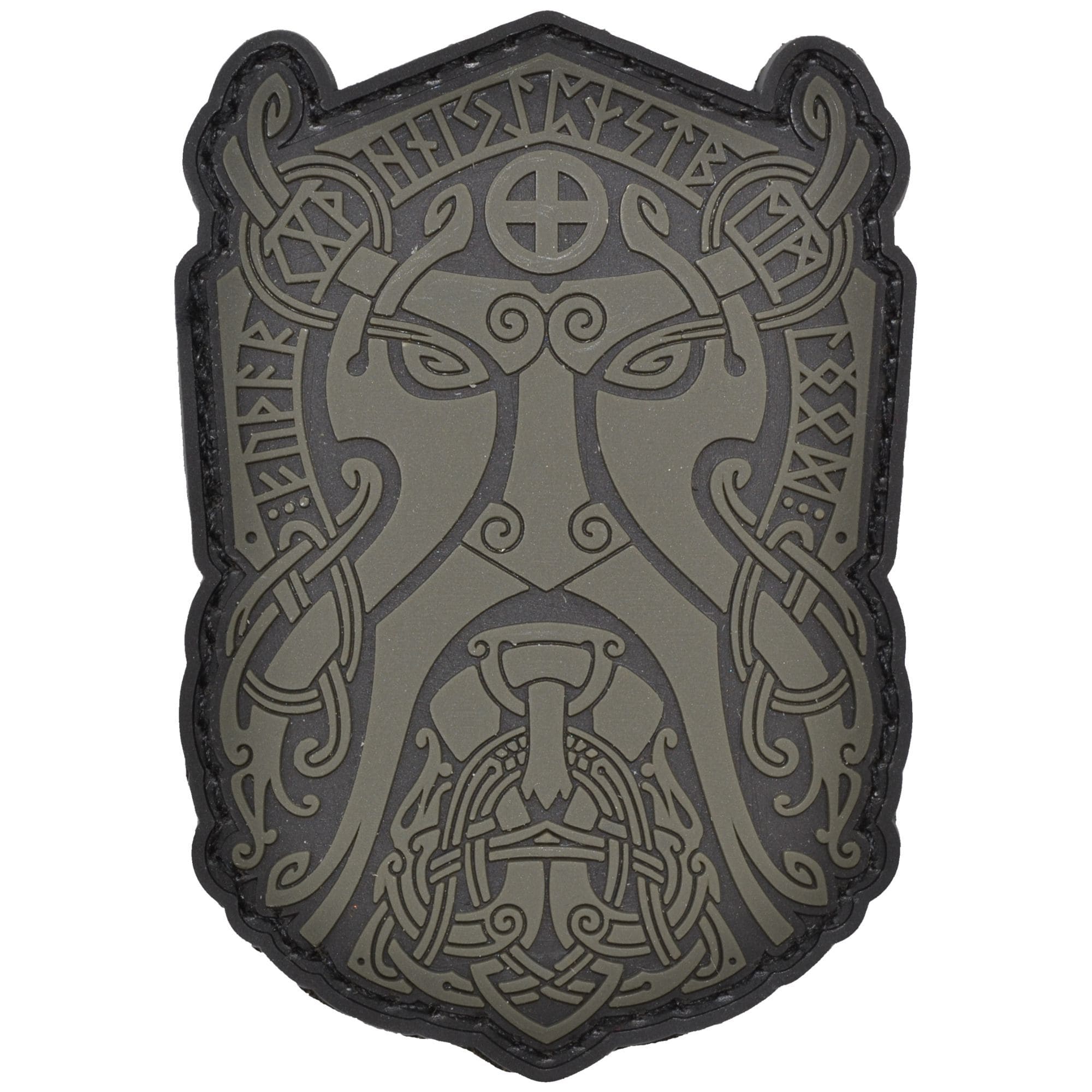 Tactical Gear Junkie Patches Olive Drab and Black Odin Norse God Viking - 2x3 PVC Patch - Multiple Colors