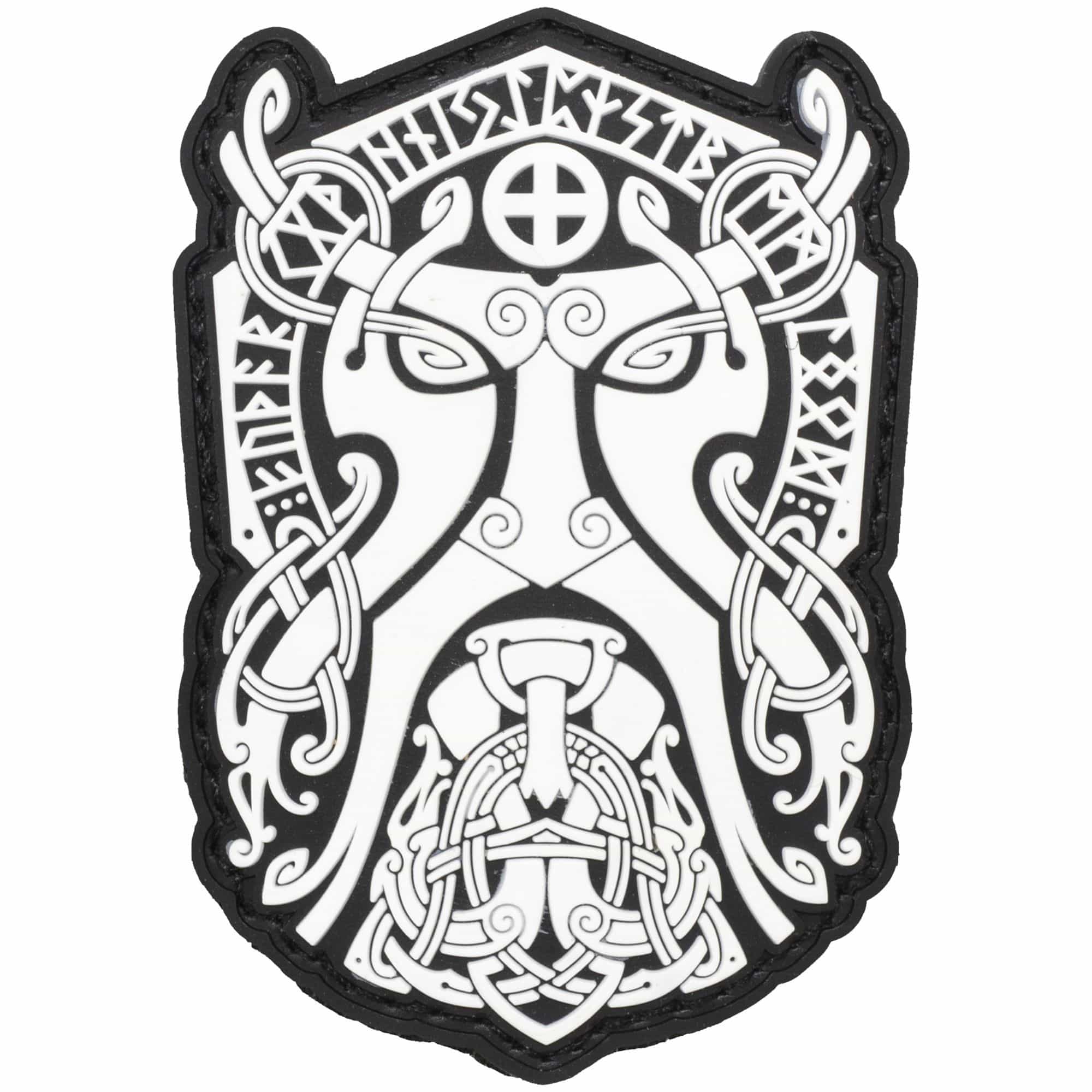 Tactical Gear Junkie Patches Black and White Odin Norse God Viking - 2x3 PVC Patch - Multiple Colors