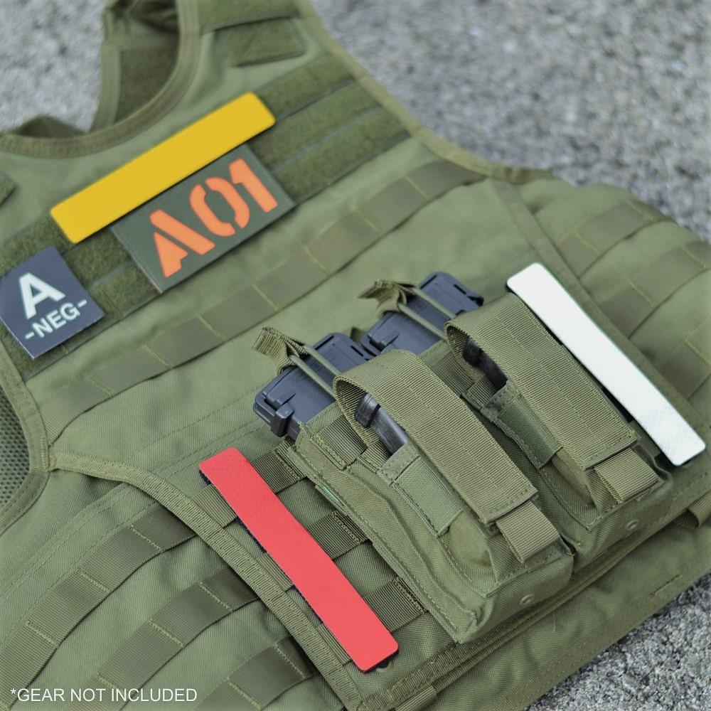 Tactical Gear Junkie Patches Reflective Strip for MOLLE Webbing Gear- 1x6 Patch - Two Pack