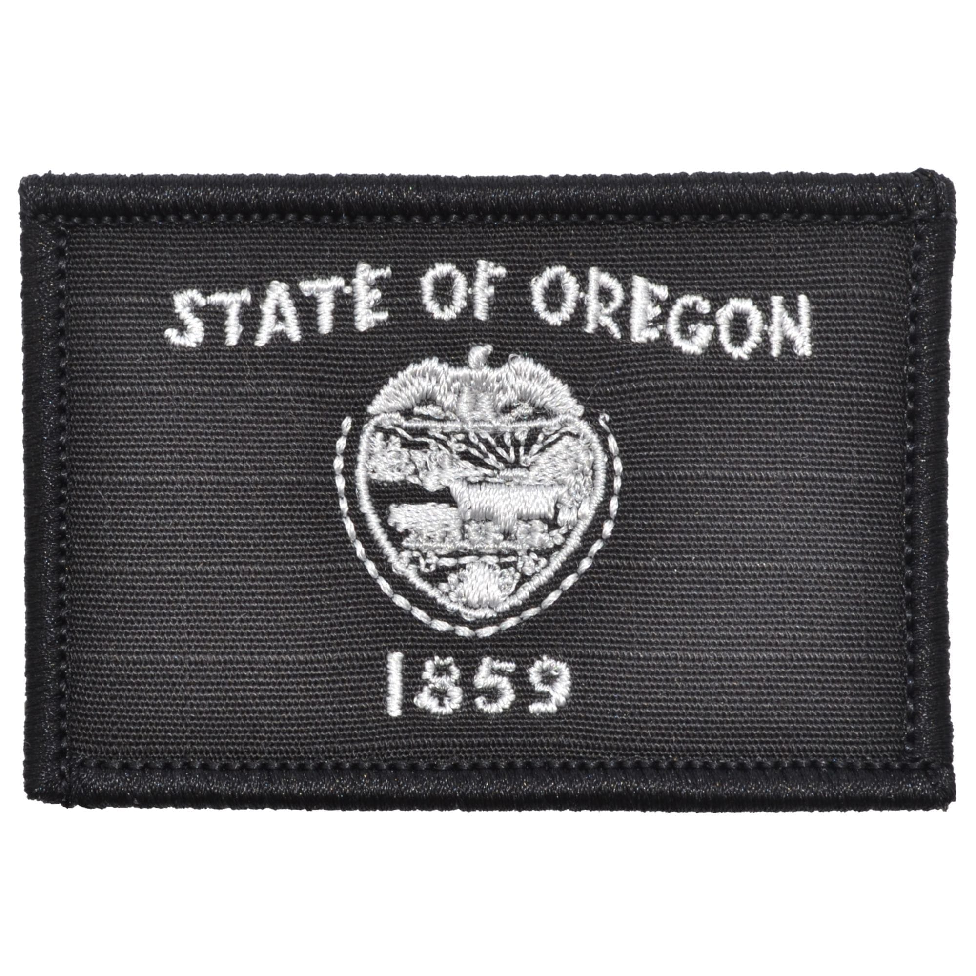 Tactical Gear Junkie Patches Black Oregon State Flag - 2x3 Patch