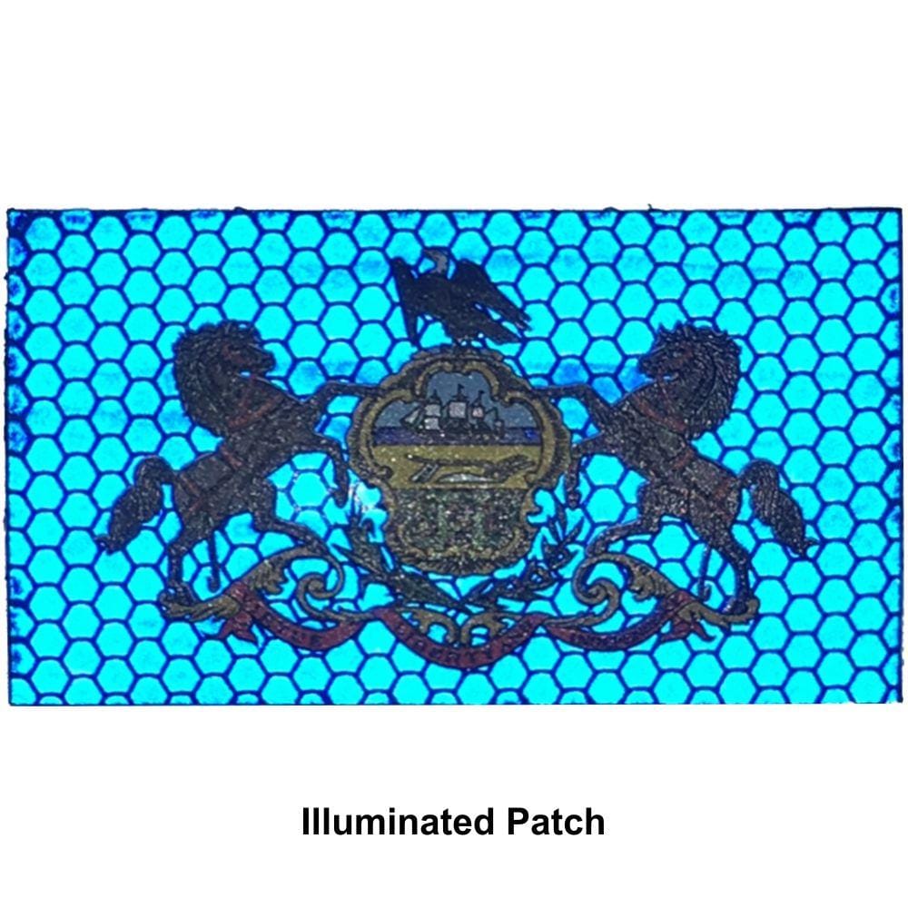 Tactical Gear Junkie Patches Reflective Pennsylvania State Flag - 2x3.5 Patch