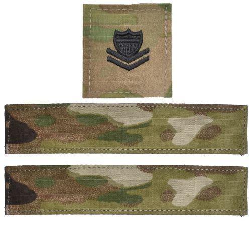 military gear names 3 Piece Custom Name Tape & Rank Set w/ Hook Fastener Backing - Coast Guard