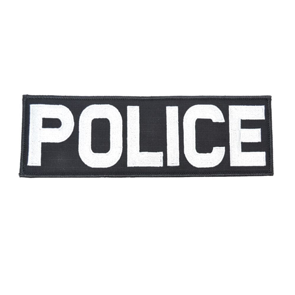 Tactical Gear Junkie Patches Black POLICE - 3x9 Patch