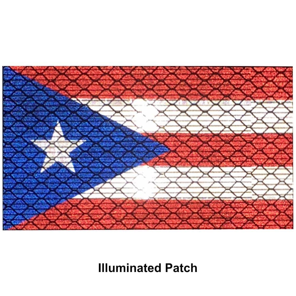 Tactical Gear Junkie Patches Reflective Puerto Rico Flag - 2x3.5 Patch
