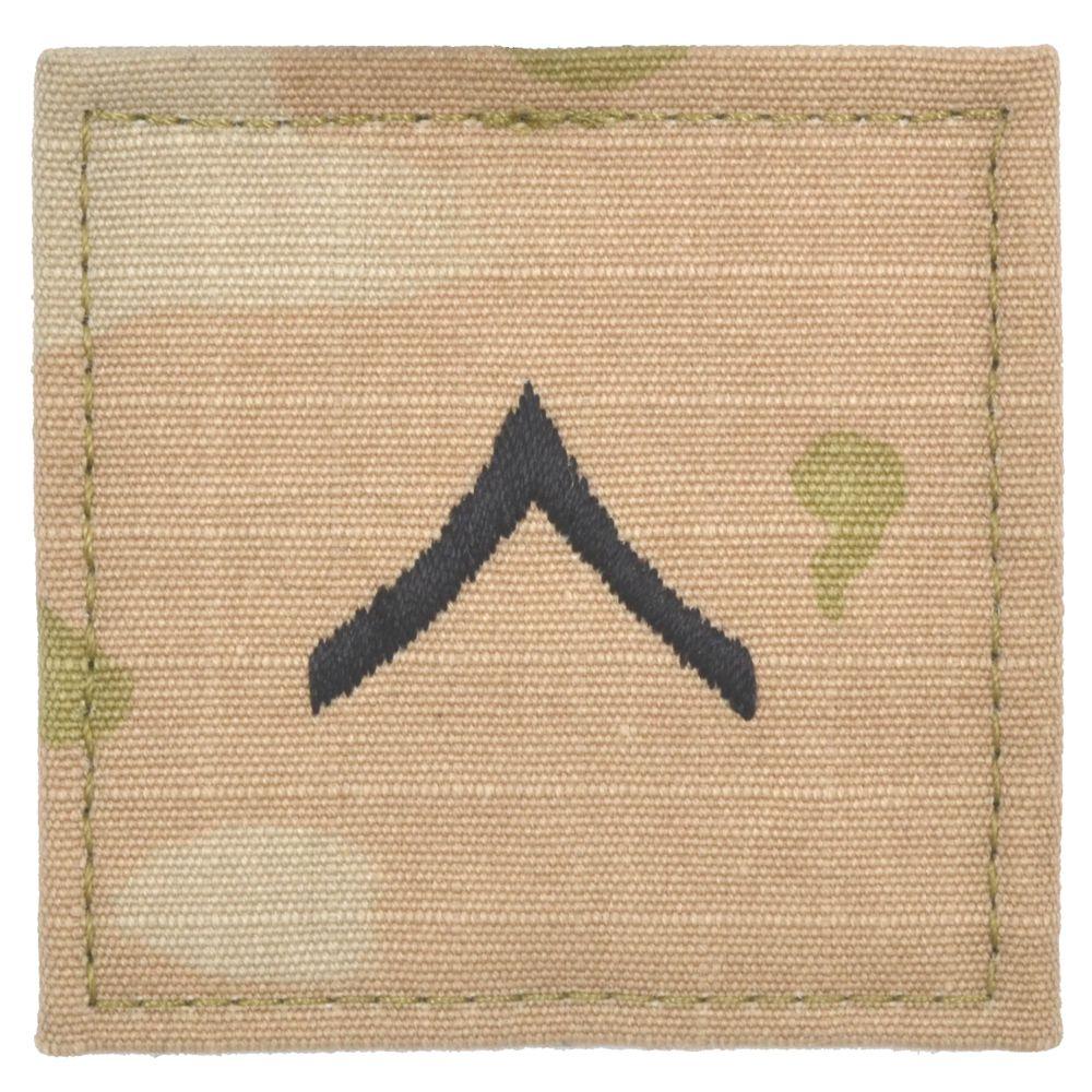 Tactical Gear Junkie Rank PVT Army Rank w/ Hook Fastener Backing - 3-Color OCP