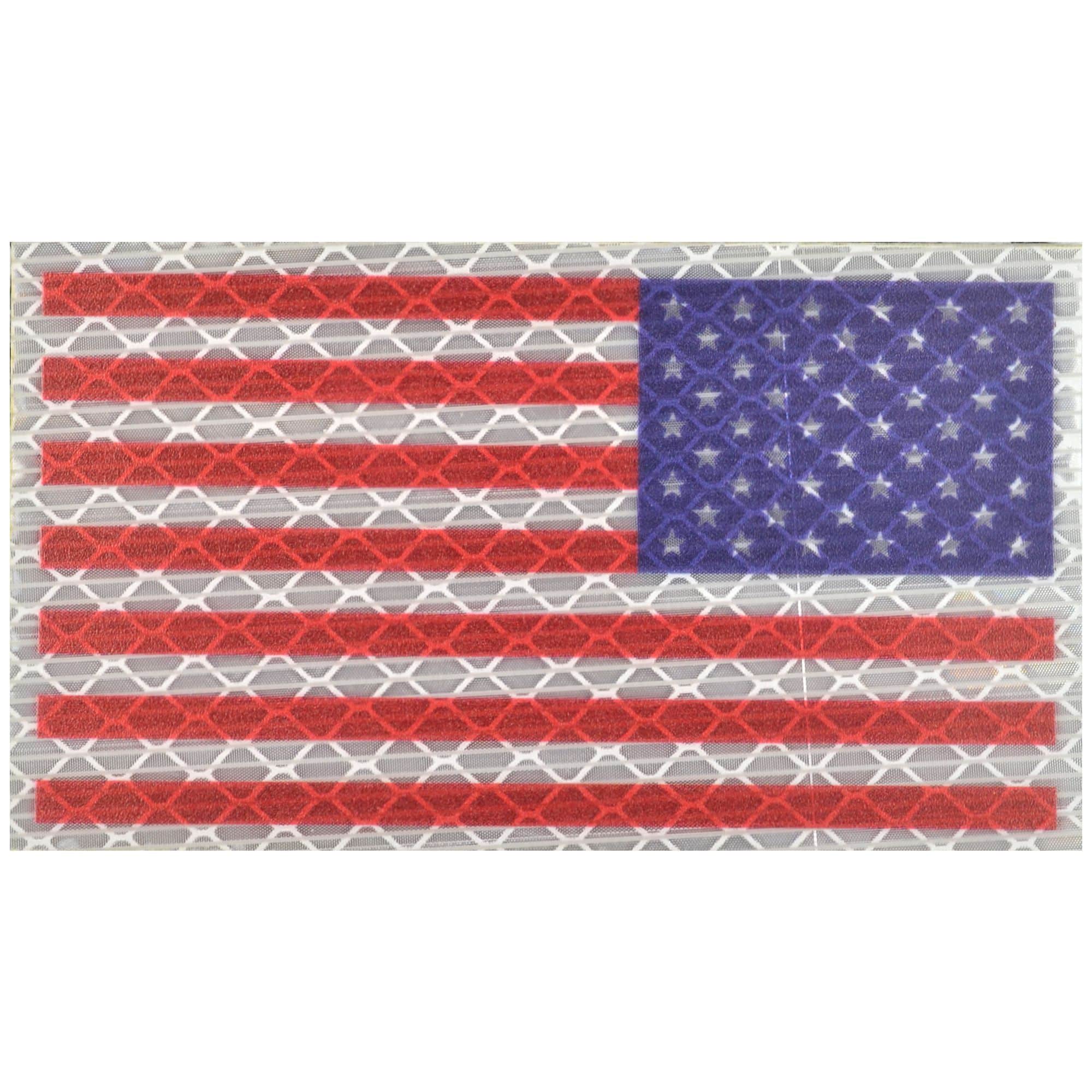 Tactical Gear Junkie Patches Reverse Reflective Printed Full Color US Flag - 2x3.5 Patch
