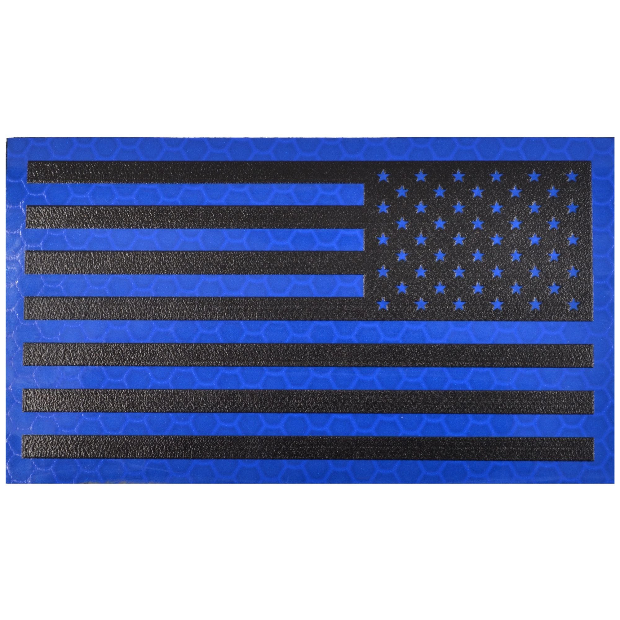 Reflective Blue/Black US Flag - 2x3.5 Patch