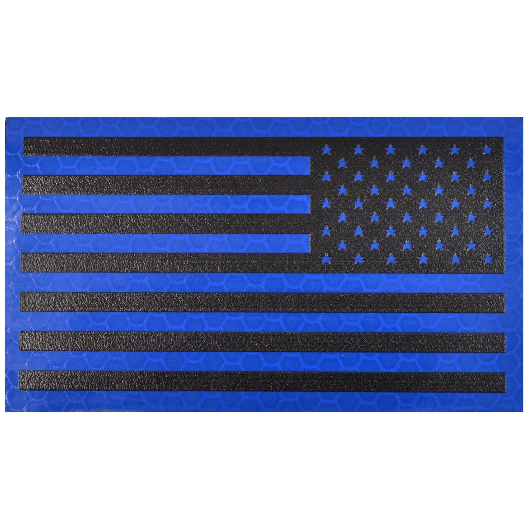 Tactical Gear Junkie Patches Reverse Reflective Printed Blue/Black USA Flag - 2x3.5 Patch