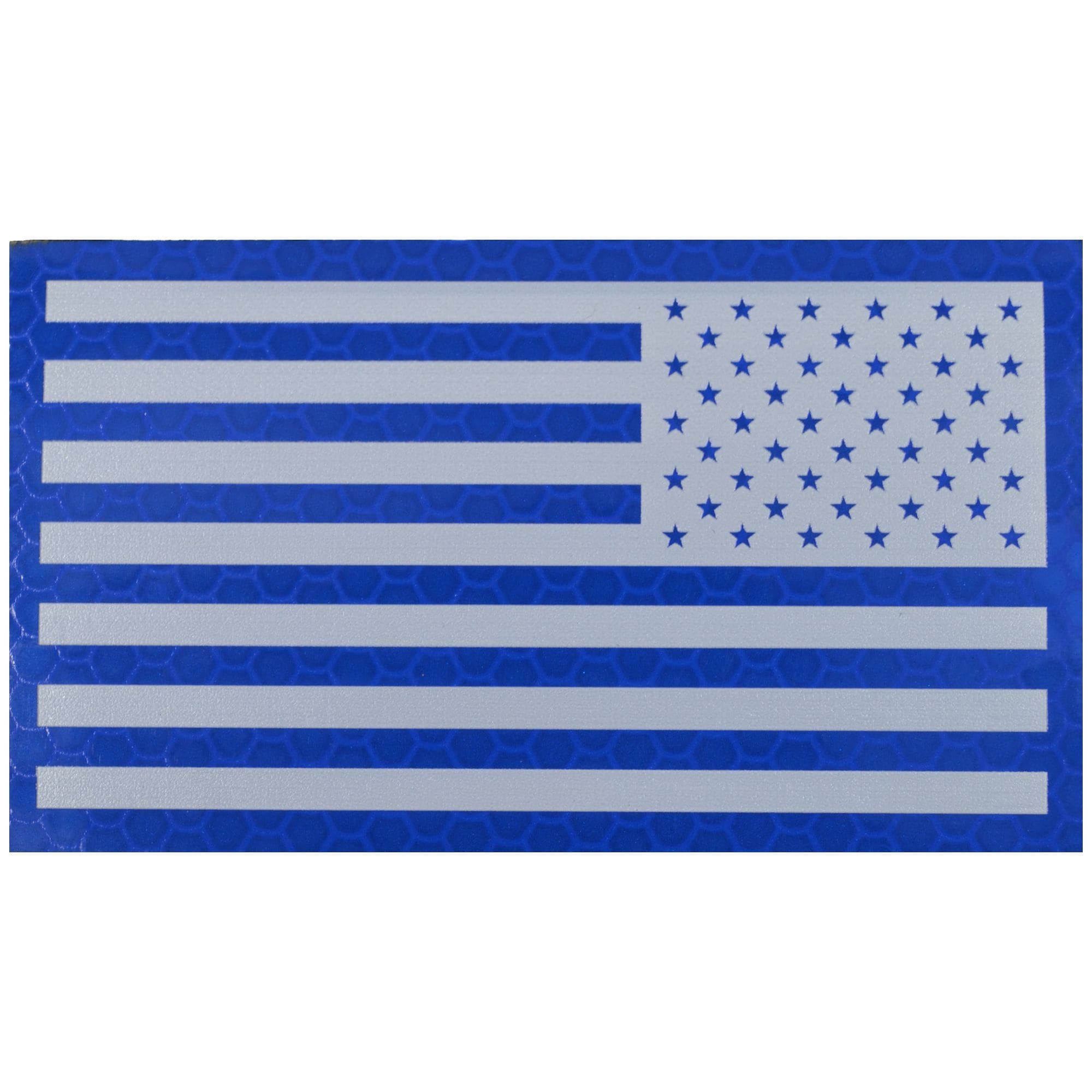 Tactical Gear Junkie Patches Reverse Reflective Printed Blue/White USA Flag - 2x3.5 Patch