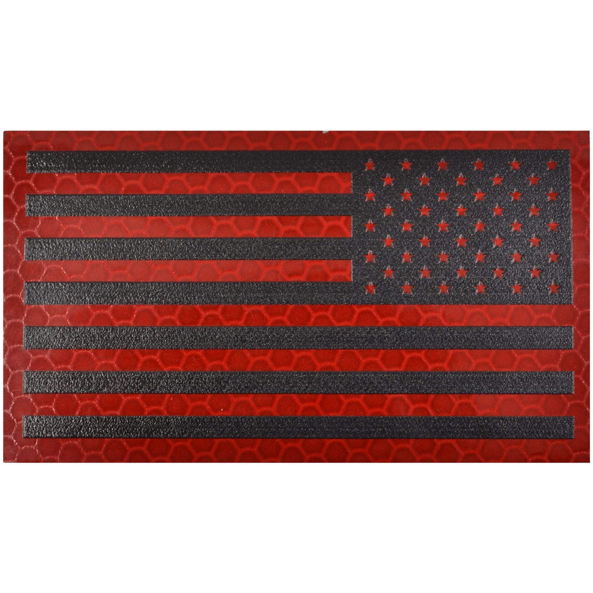 Tactical Gear Junkie Patches Reverse Reflective Red/Black US Flag - 2x3.5 Patch