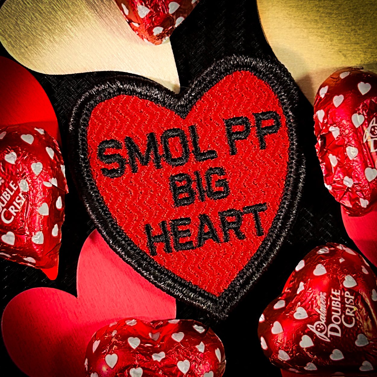 Conversation Style SMOL PP - Big Heart Patch NSFW - 2.5 inches