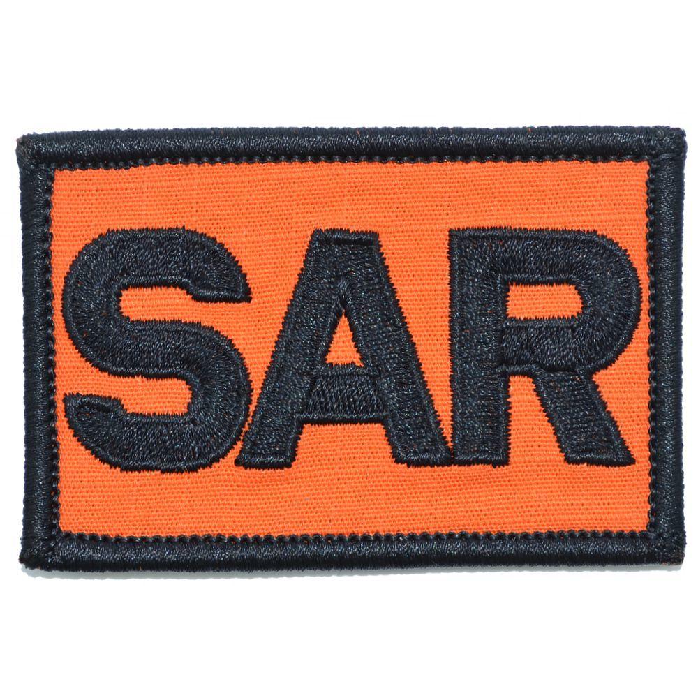 Tactical Gear Junkie Patches Orange w/ Black SAR (Search And Rescue) - 2x3 Patch