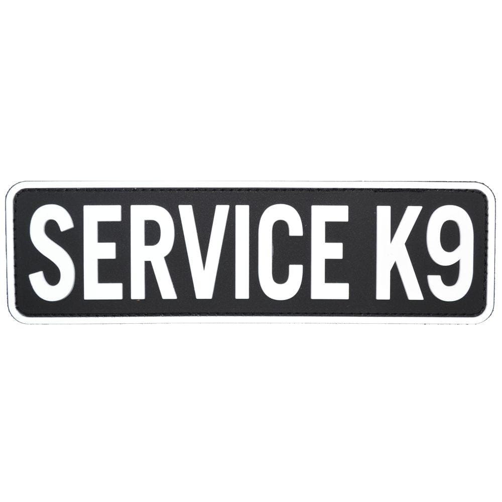 Tactical Gear Junkie Patches Black and White Service K9 - 1.75x6 PVC Patch - Olive Drab/Black