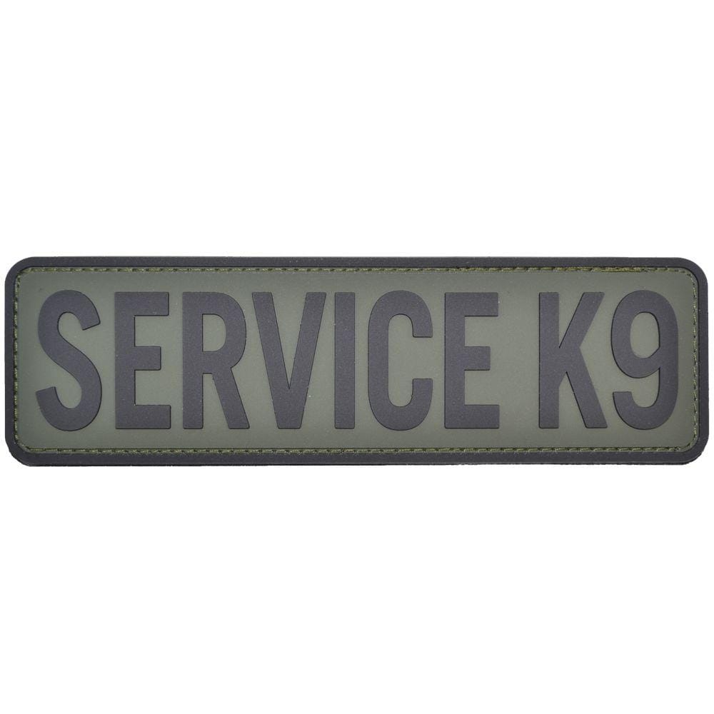 Tactical Gear Junkie Patches Service K9 - 1.75x6 PVC Patch - Olive Drab/Black
