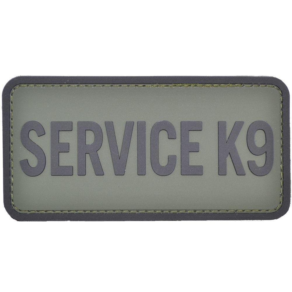 Tactical Gear Junkie Patches Olive Drab and Black Service K9 - 2x4 PVC Patch
