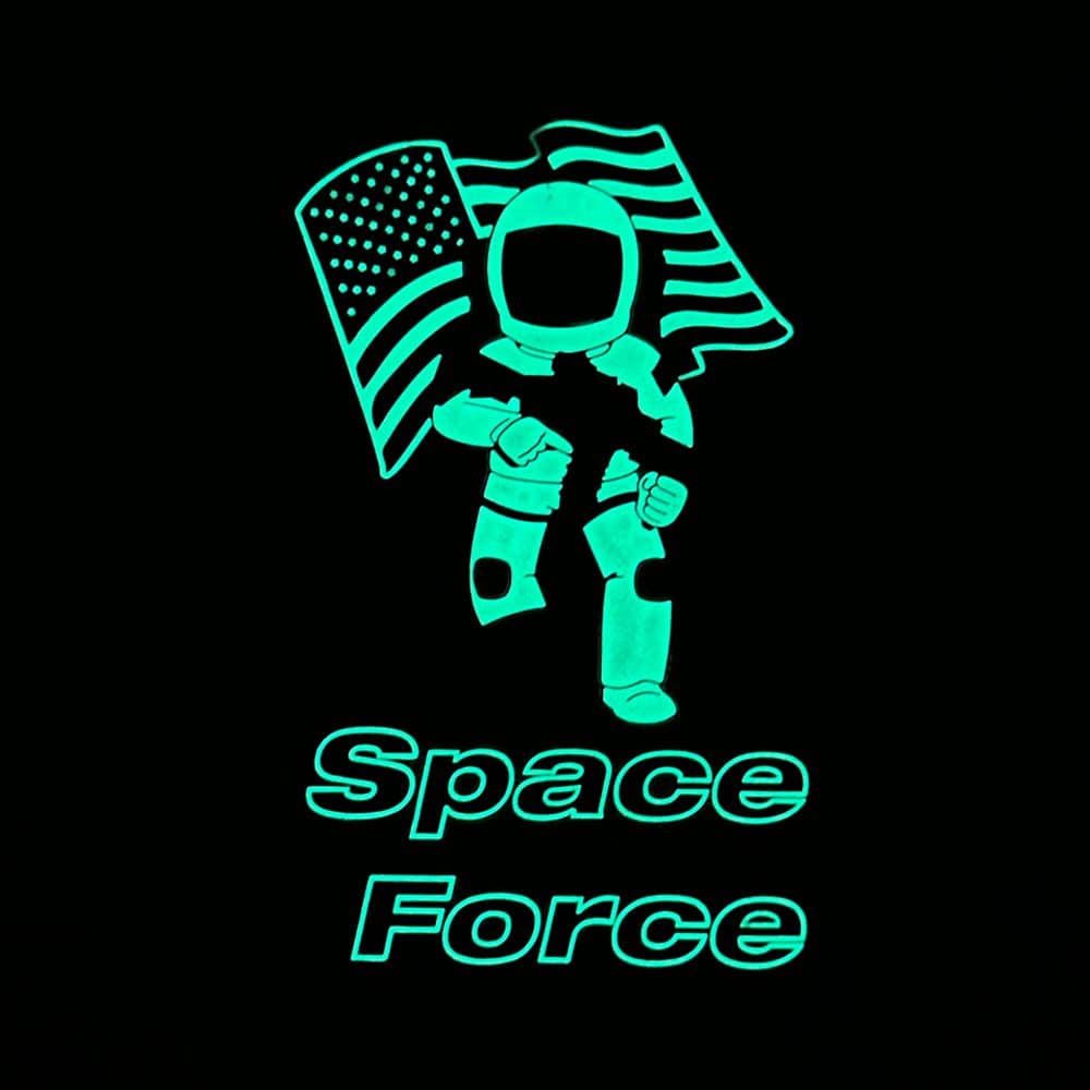 Tactical Gear Junkie Patches Space Force - Glow in the Dark - 4x2.5 inch PVC Patch