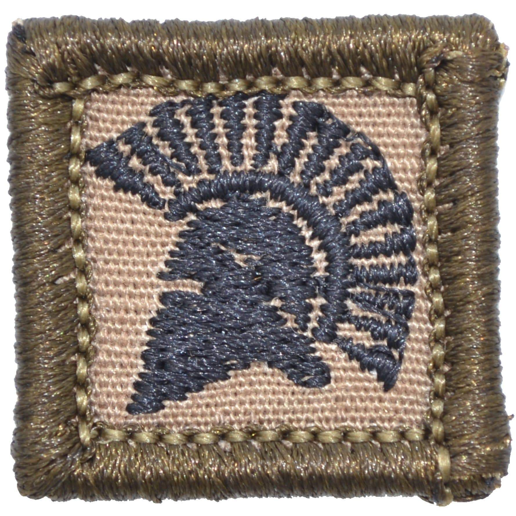 Tactical Gear Junkie Patches Coyote Brown w/ Black Spartan Head - 1x1 Patch