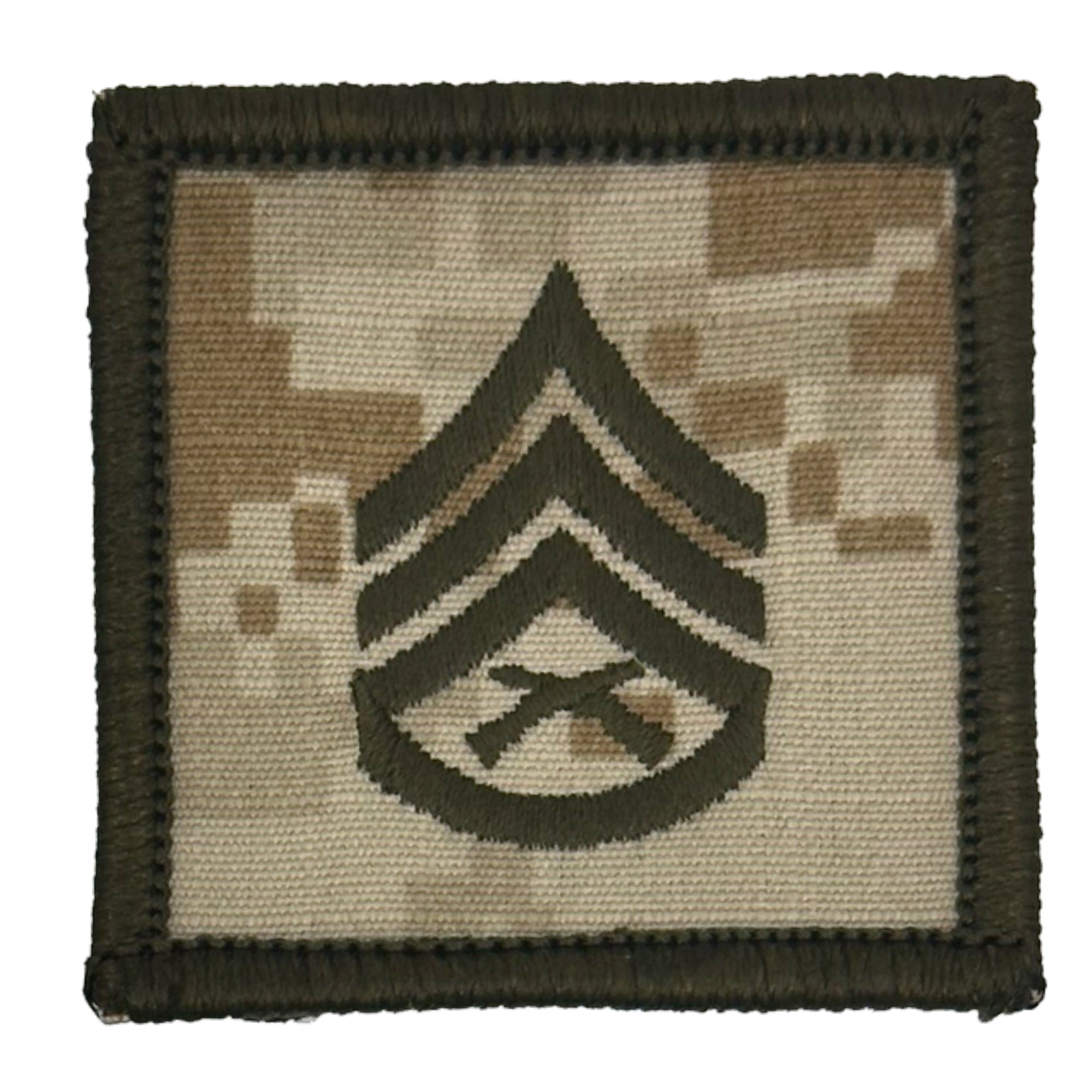 Tactical Gear Junkie Patches MARPAT Desert / Staff Sergeant USMC Rank Insignia - 2x2 Patch