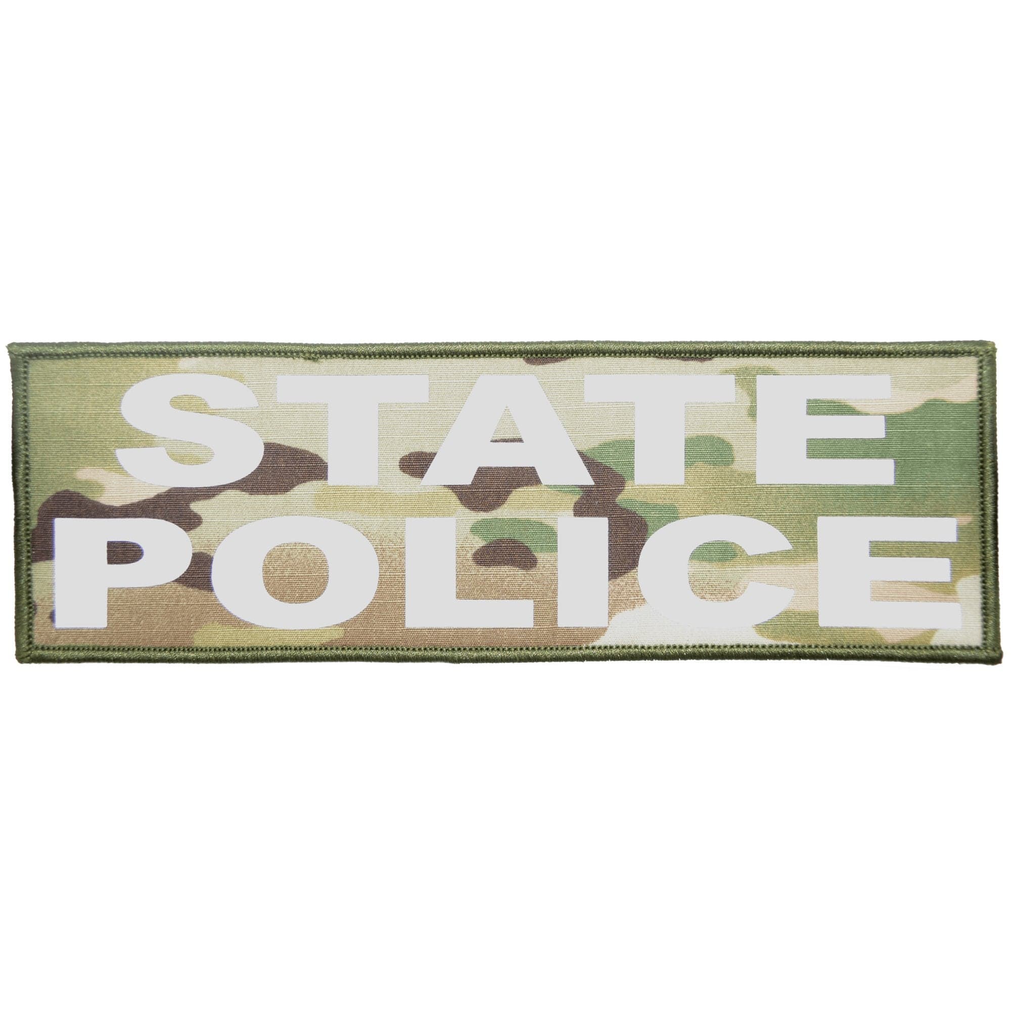 State Police Reflective - 4x12 Patch Black | Tactical Gear Junkie