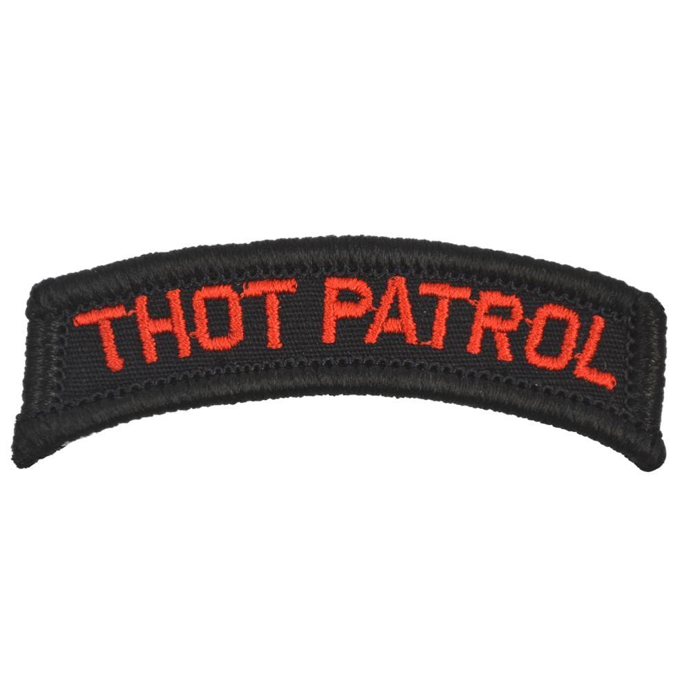 Tactical Gear Junkie Patches Black w/ Red Thot Patrol Tab Patch
