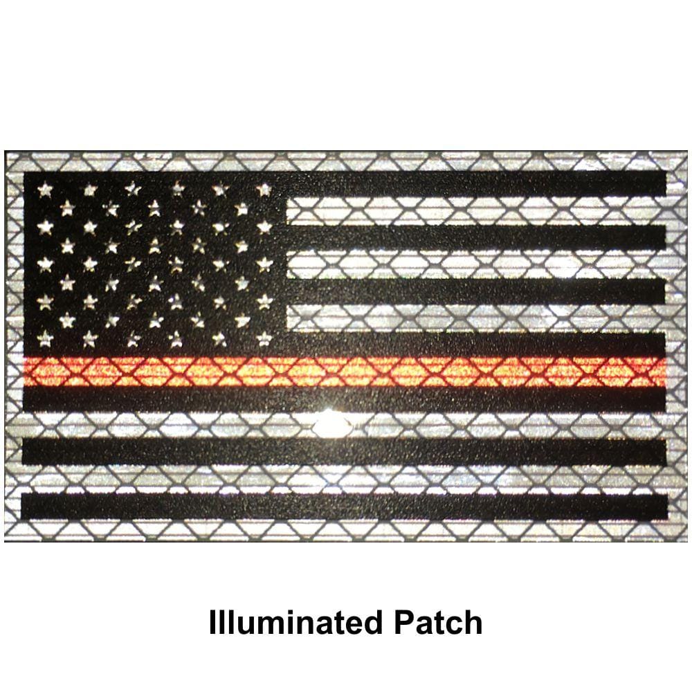 Tactical Gear Junkie Patches Reflective Printed Thin Red Line USA Flag - 2x3.5 Patch