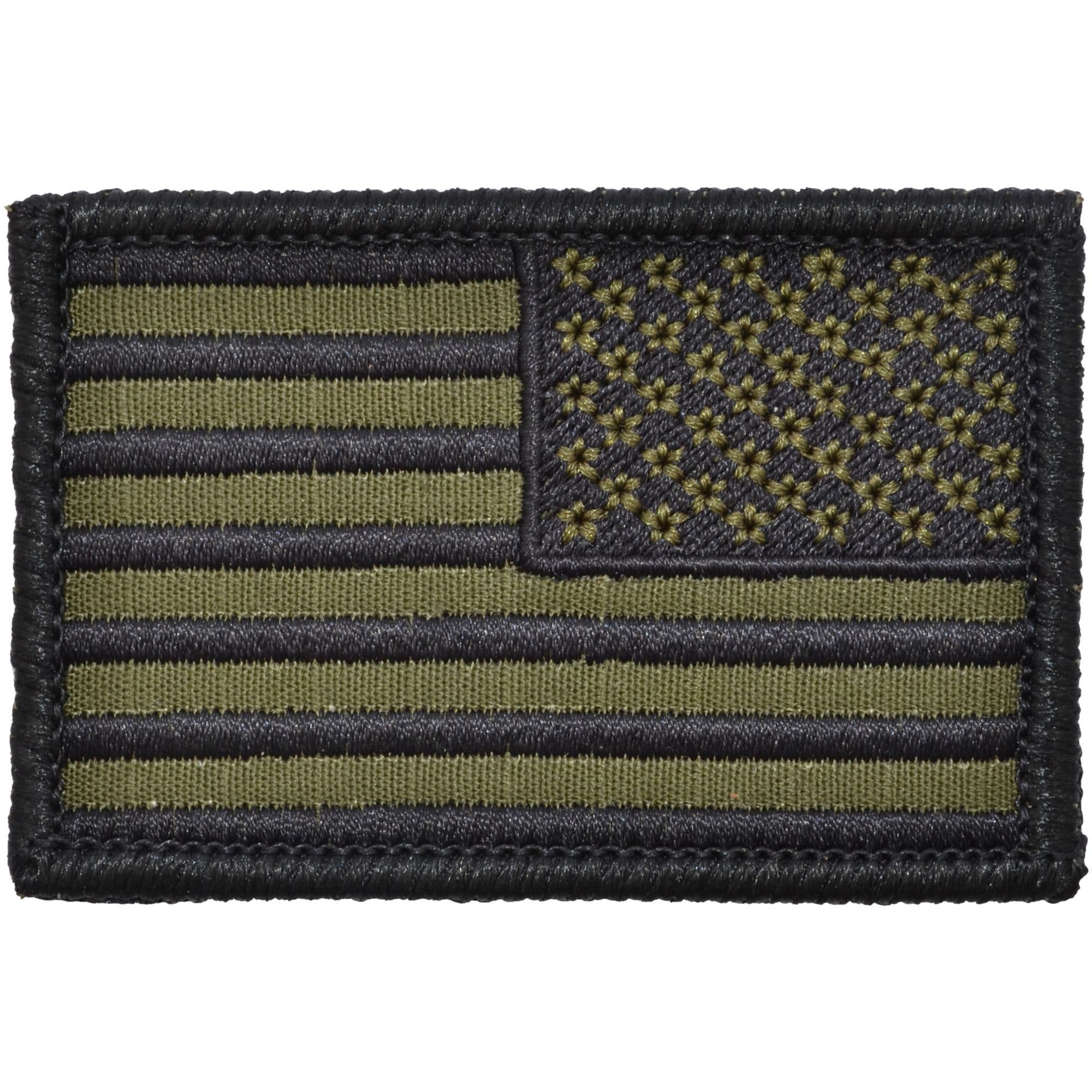 Tactical Gear Junkie Patches Left Face (Forward) Olive Drab US Flag - 2x3 Patch