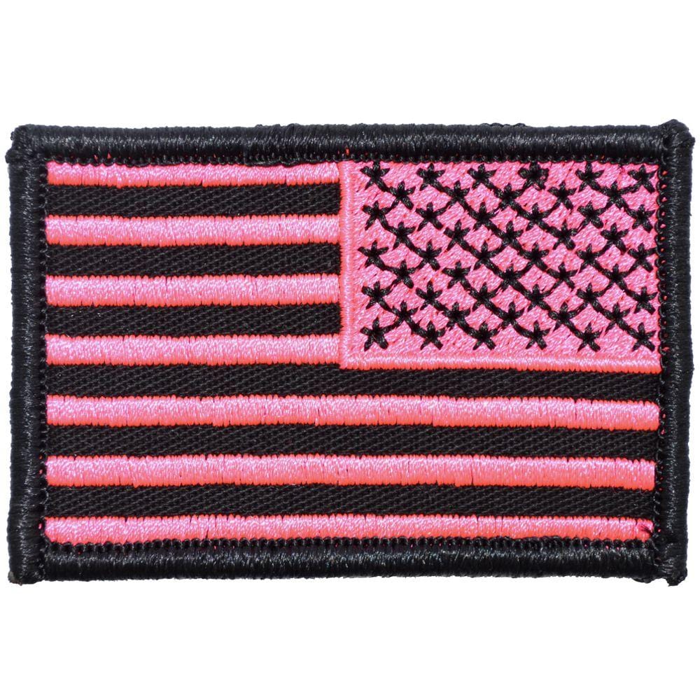 Tactical Gear Junkie Patches Right Face (Reverse) USA Flag - 2x3 - Hot Pink
