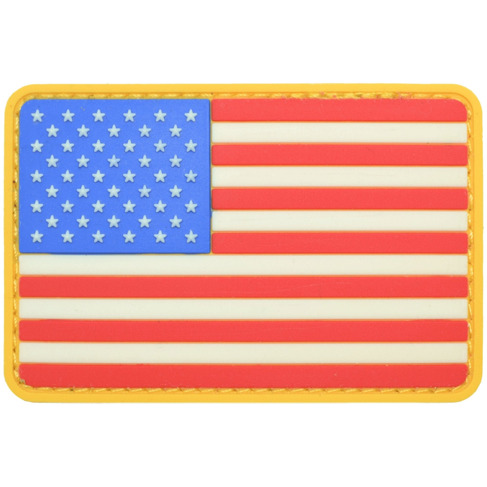 Tactical Gear Junkie Patches Glow in the Dark USA Flag Full Color - 2x3 PVC Patch