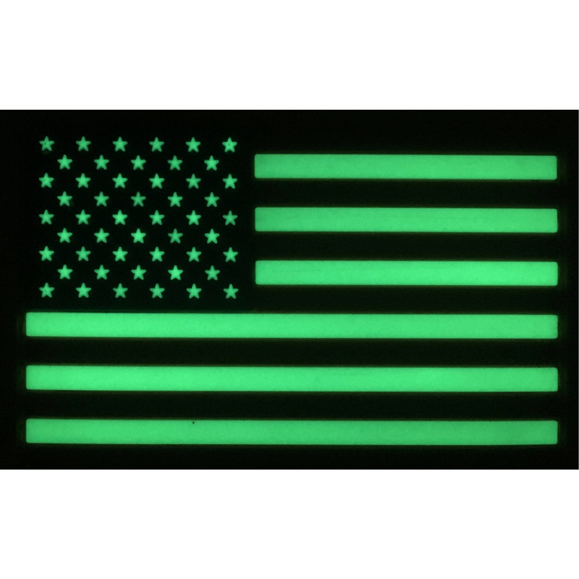 Tactical Gear Junkie Patches Glow in the Dark USA Flag Full Color - 2x3 PVC Patch