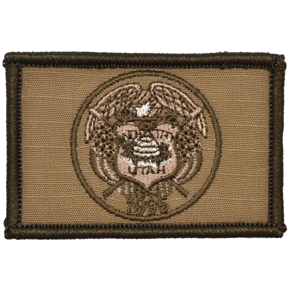 Tactical Gear Junkie Patches Coyote Brown Utah State Flag - 2x3 Patch